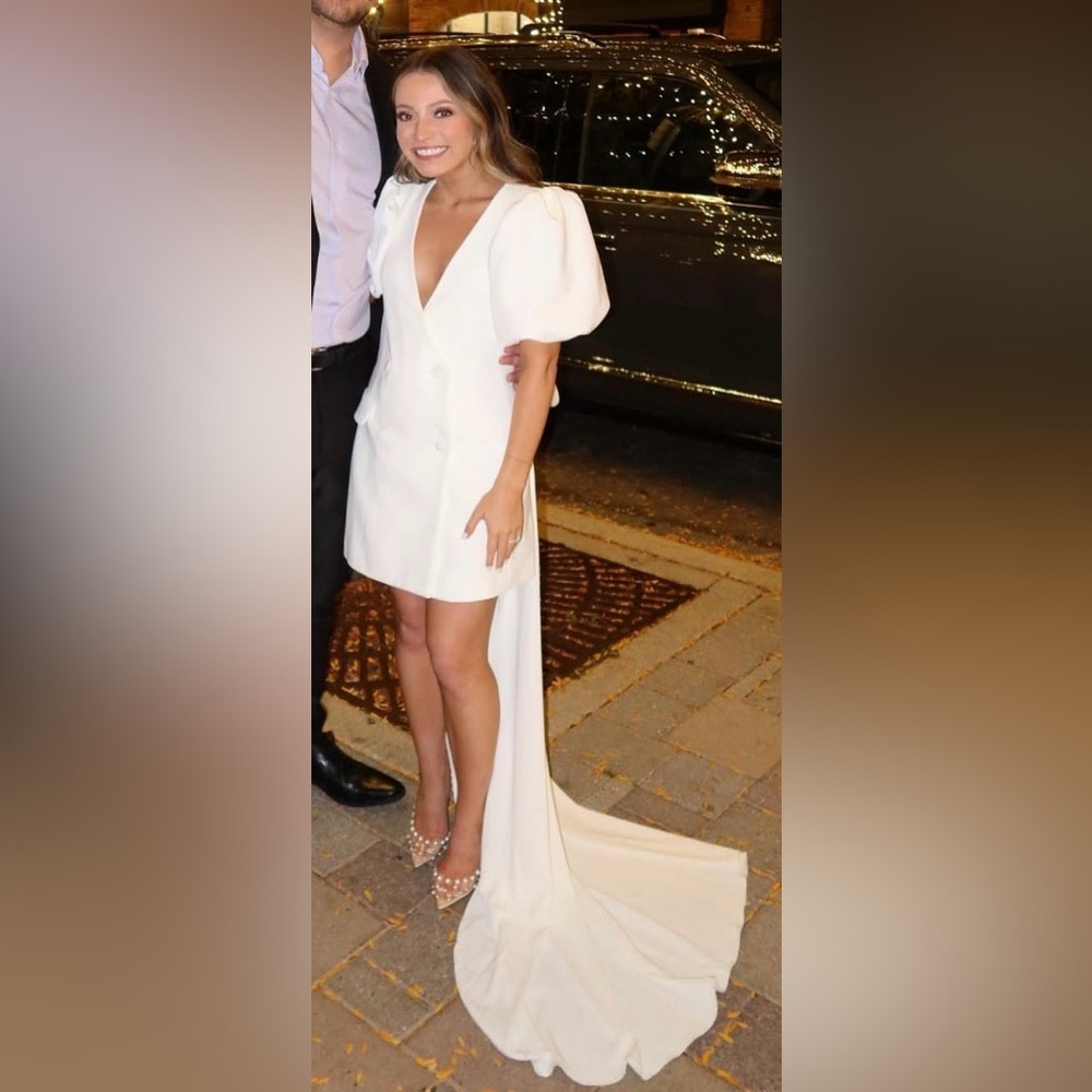 Nasty Gap White Puff Sleeve Dress